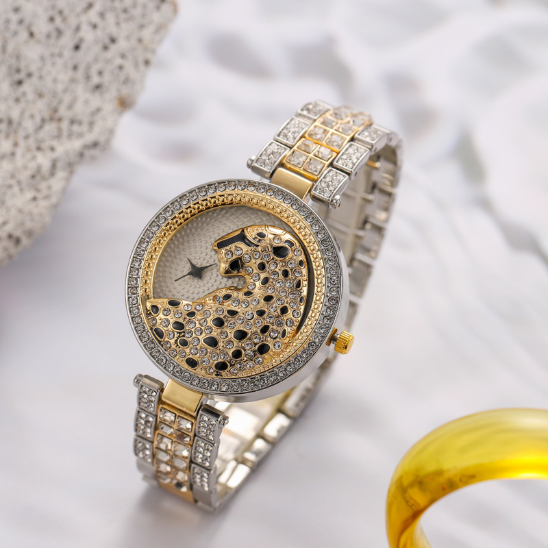 Jewelry Watches For Ladies - UTHAI H30 Dameshorloges met luipaardkop Diamanten