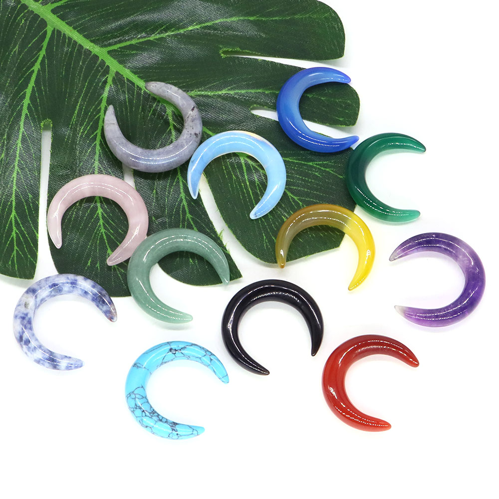 Gemstone Bracelet Healing - 30Mm Maansikkel Vorm Natuurlijke Kristal Healing