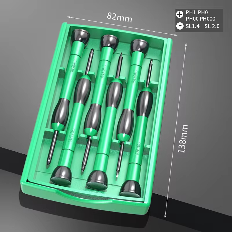 Watch Repair Tool Kit - LAOA 6-in-1 precisieschroevendraaierset met platte, Phillips-