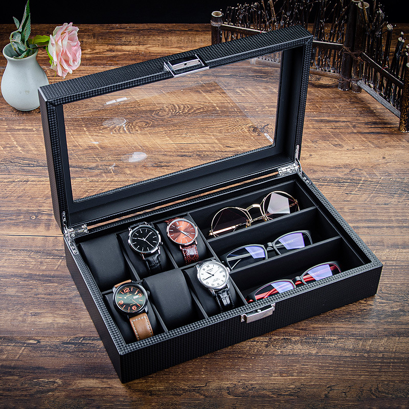 Best Jewelry Watches Women - Horlogedoos Vitrinekast Glazen opbergtas Zonnebril opbergdoos