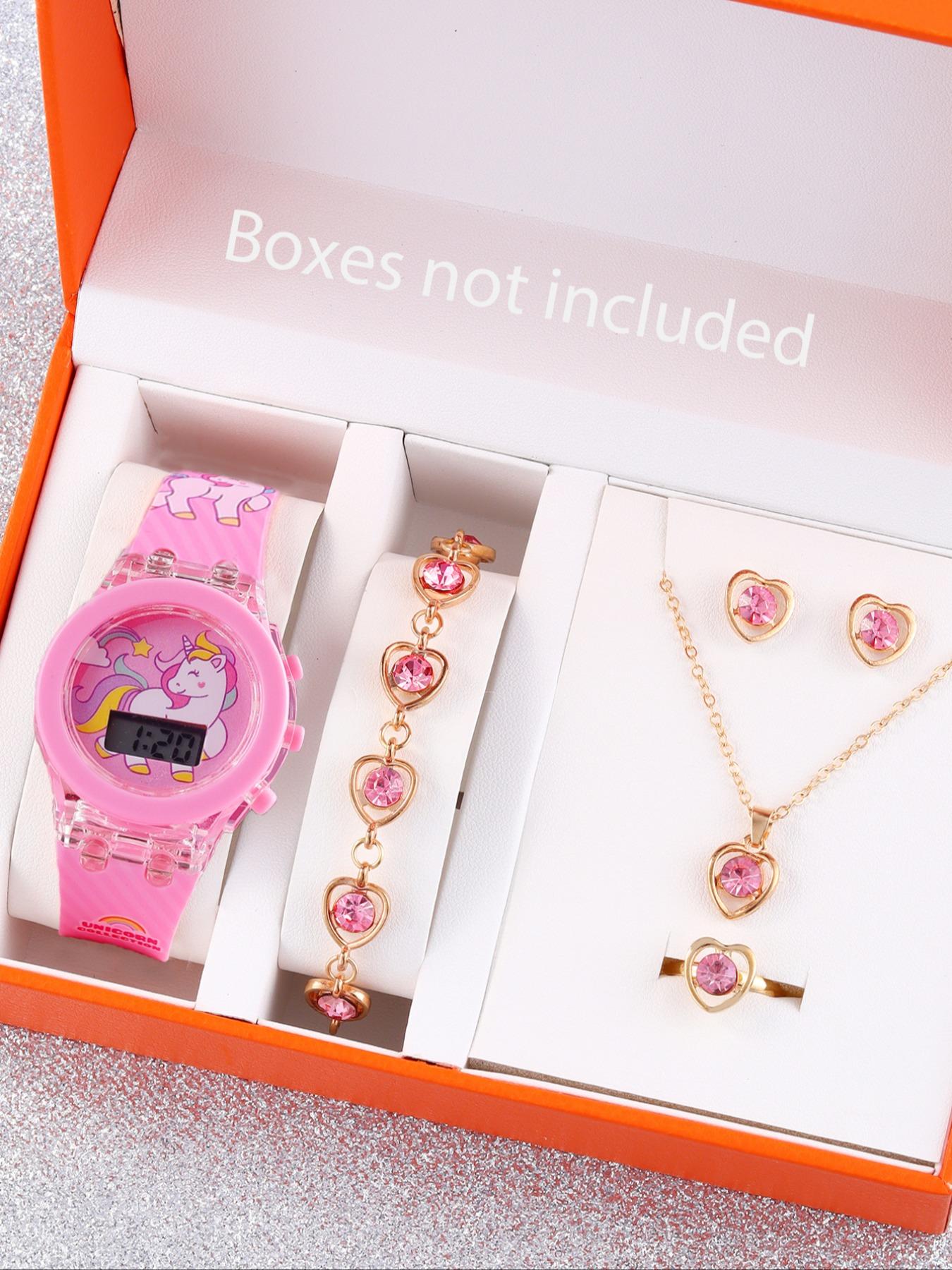 Does Jewelry Include Watches - Eenhoorn elektronisch kinderhorloge en sieradenset, verjaardagscadeau,