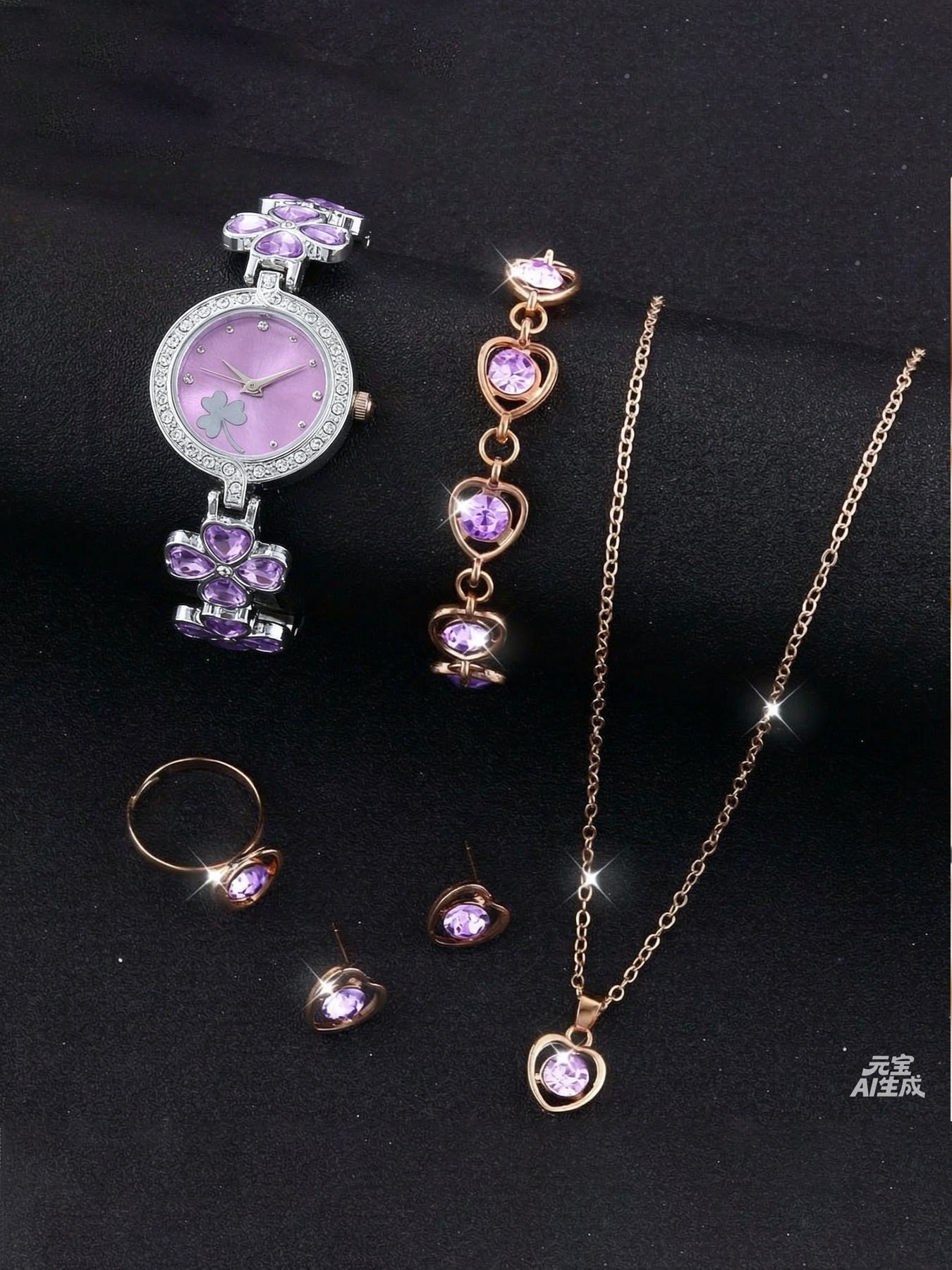 Elegant dameshorloge met paars - Jewelry Watches For Ladies recensie en prijs