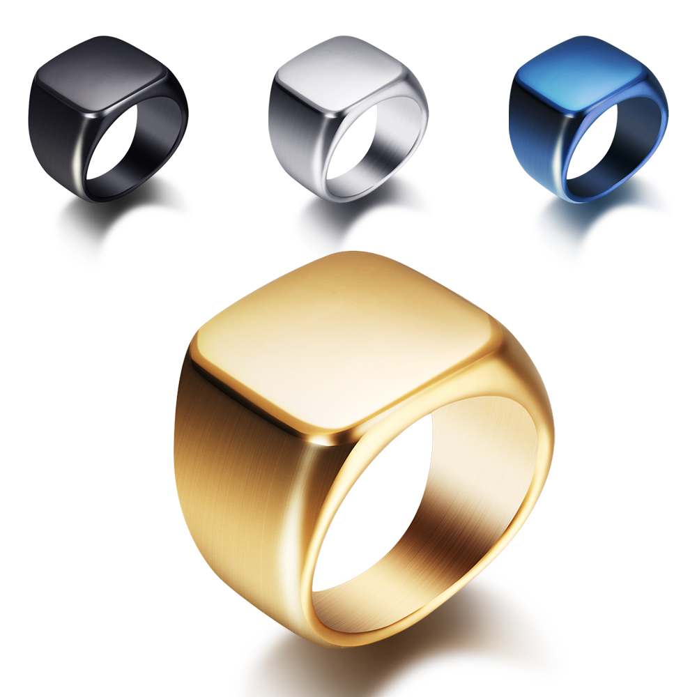 Gratis Graveren Nieuw Zilver/G - Mens Signet Ring recensie en prijs