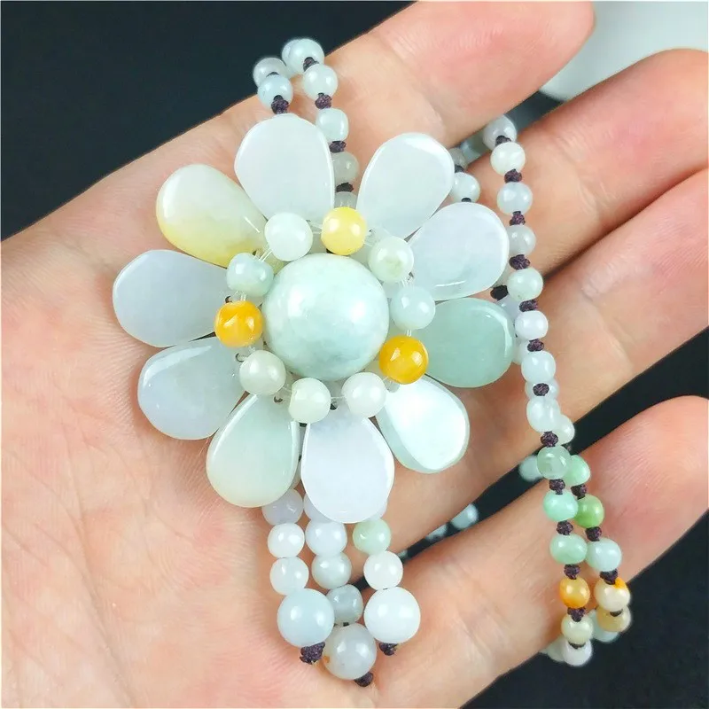 Certified Birmese Jade Zonnebl - Necklace Pendant recensie en prijs
