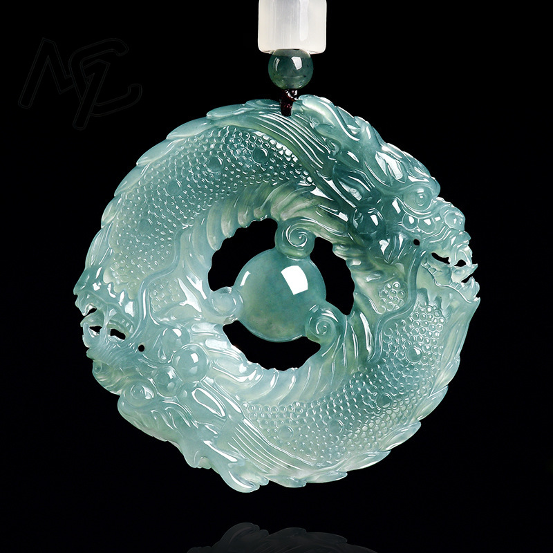 Natuurlijke echte smaragd blau - Necklace Pendant recensie en prijs