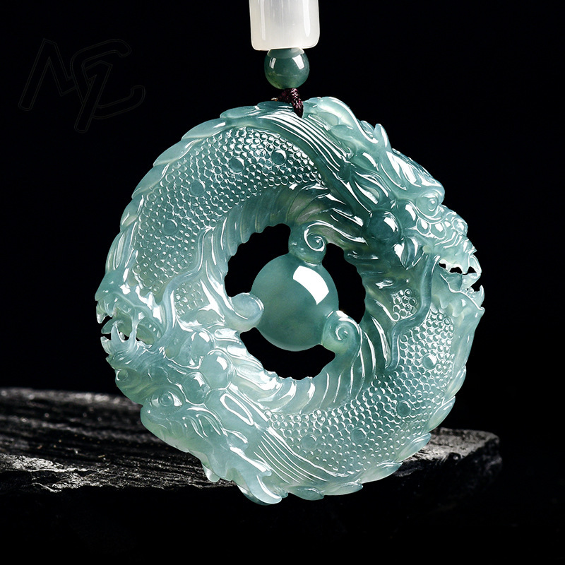 Natuurlijke echte smaragd blau - Necklace Pendant recensie en prijs