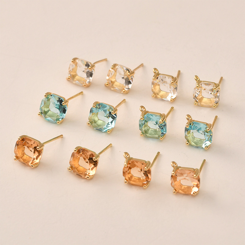 10 paar Kleuren Facet Vierkant - Pearl Stud Earrings recensie en prijs
