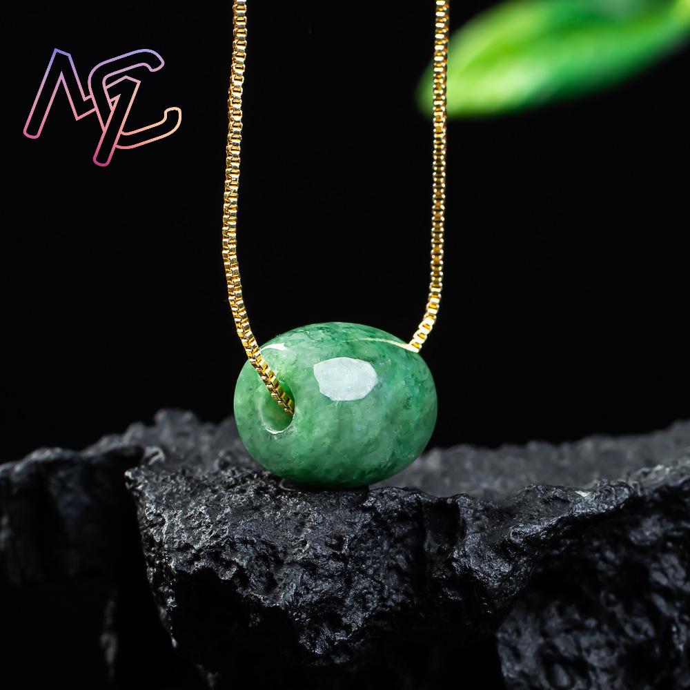 Natuurlijke echte jade kraal h - Necklace Pendant recensie en prijs