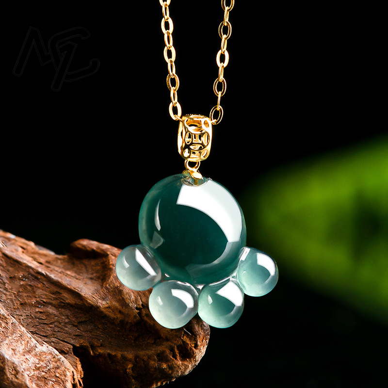 Natuurlijke echte smaragd blau - Necklace Pendant recensie en prijs