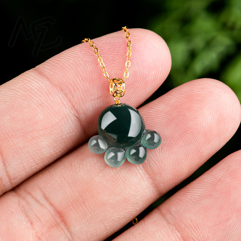 Natuurlijke echte smaragd blau - Necklace Pendant recensie en prijs
