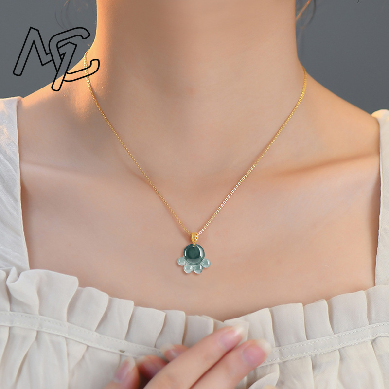 Natuurlijke echte smaragd blau - Necklace Pendant recensie en prijs