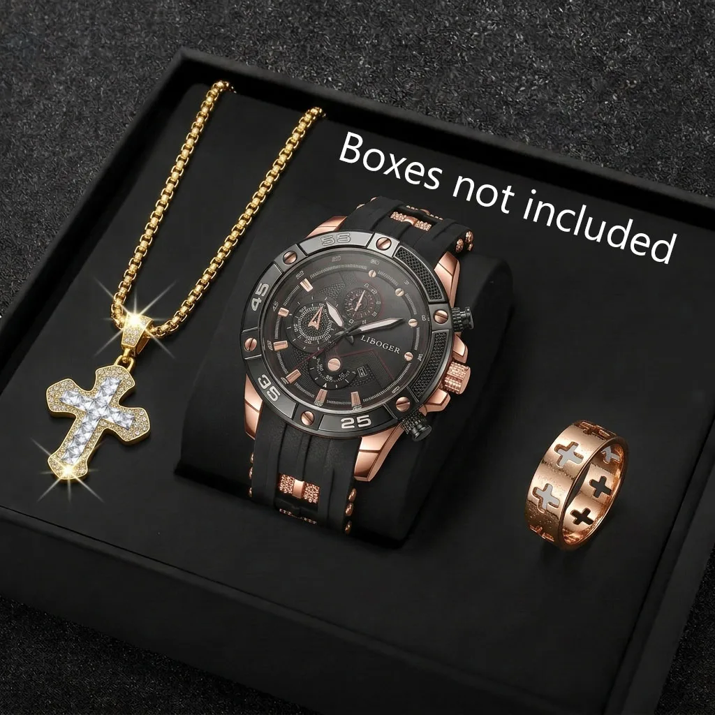 3 STKS Mode Mannelijke Sportho - Jewelry Type Watches recensie en prijs