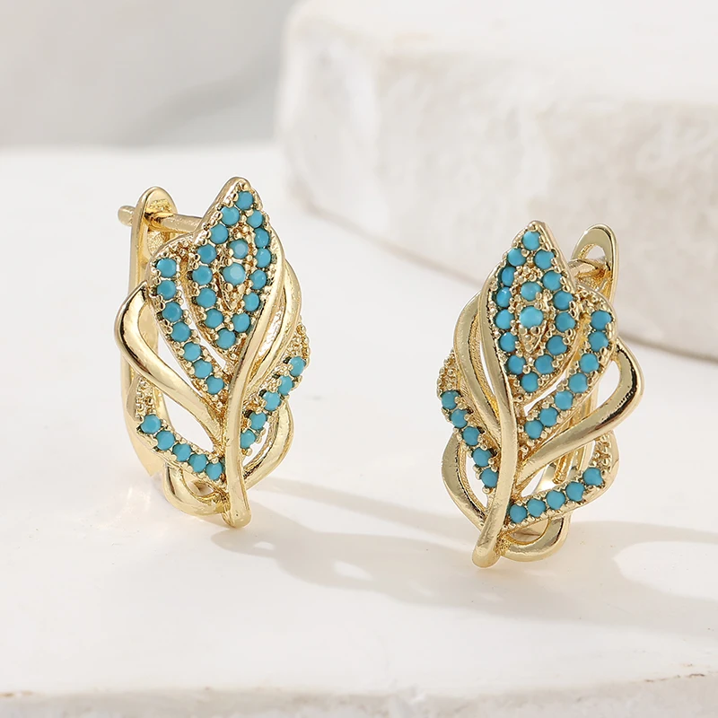 Creatieve bladvormige oorringe - Turquoise Stone Ring recensie en prijs
