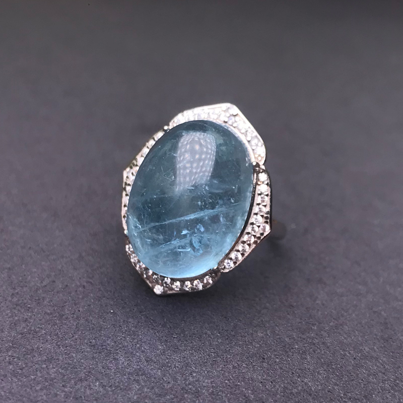 CSJ Grote Steen Natuurlijke Aq - Turquoise Stone Ring recensie en prijs